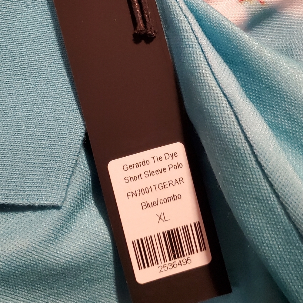 Fashion Nova Gerardo short sleeve tie dye polo shirt polyester size L - Picture 9 of 11